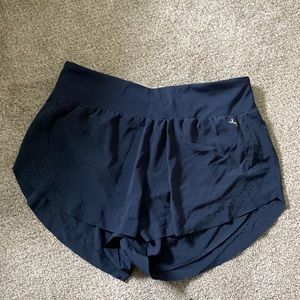 Navy high waist run shorts